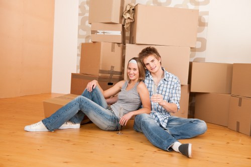 Student boxes and furniture ready for removals in Queenspark
