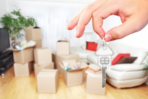 Moving team at work with insured van services in Queenspark