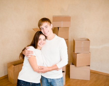Organized student move with labeled boxes in Queenspark