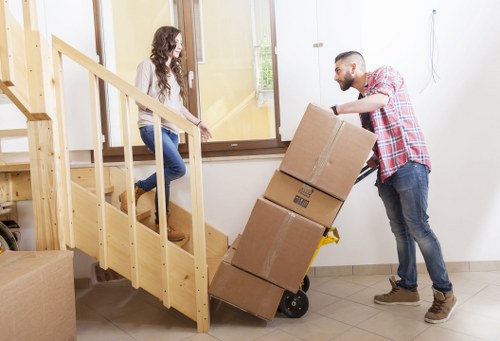Careful handling of a grand piano during a specialist move