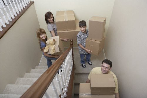 Packing office equipment for a Queenspark business move